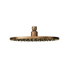 Aquadry Oria Bronze Effect Single-spray Pattern Shower Head, 250mm