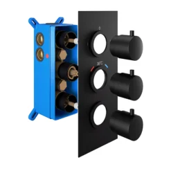 Aquadry Oria ½ Turn Black Diverter Shower Mixer