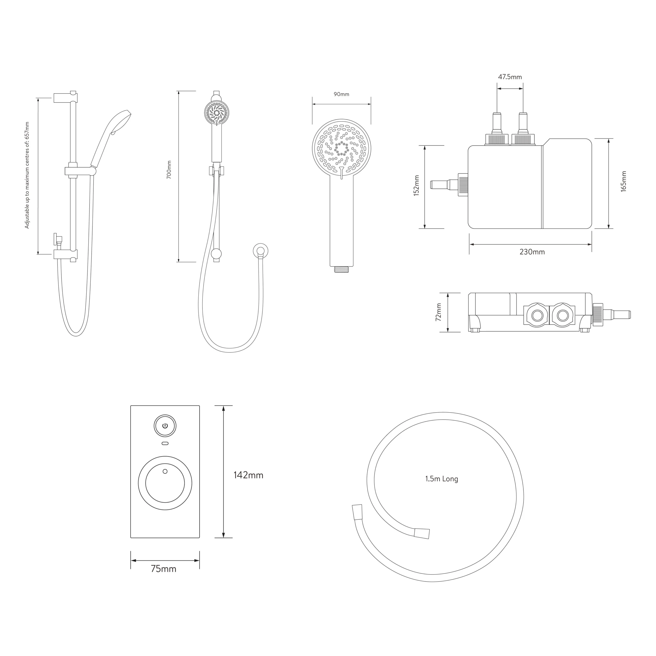 Aqualisa Visage Smart Chrome Effect Concealed Valve Shower 6 Aqualisa Visage Smart Chrome Effect Concealed Valve Shower - Image 6