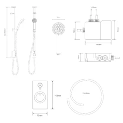 Aqualisa Visage Smart Chrome Effect Exposed Valve Shower -Ideal Standard Shop aqualisa visage smart chrome effect exposed valve shower5023942267282 01t