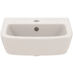 Armitage Shanks Tempo White D-shaped Wall-mounted Cloakroom Basin (W)40cm
