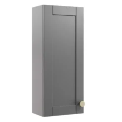 Ashford Matt Dusty Grey Shaker Single Wall Cabinet Without Mirror Doors (W)295mm (H)720mm