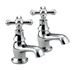 Bristan Corinth Chrome Effect Traditional Double Deck Pillar Tap