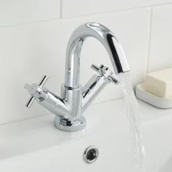 Bristan Nurture Standard Chrome Effect Deck-mounted Manual Basin Mixer Tap -Ideal Standard Shop bristan nurture standard chrome effect deck mounted manual basin mixer tap5014868068121 01i BQ