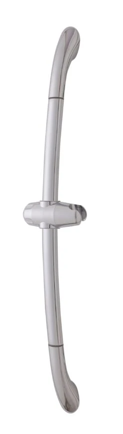 Chrome Effect Curved Shower Riser Rail