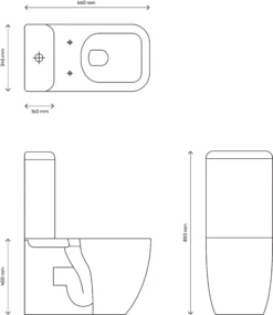 Cooke & Lewis Affini White Close-coupled Toilet With Soft Close Seat -Ideal Standard Shop cooke lewis affini white close coupled toilet with soft close seat5397007210316 01t