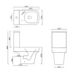 Cooke & Lewis Caldaro White Close-coupled Toilet With Soft Close Seat -Ideal Standard Shop cooke lewis caldaro white close coupled toilet with soft close seat5397007181319 01t bq