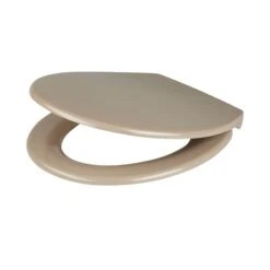 Cooke & Lewis Diani Taupe Round Soft Close Toilet Seat