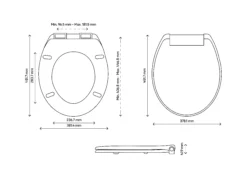 Cooke & Lewis Genoa Grey Standard Soft Close Toilet Seat -Ideal Standard Shop cooke lewis genoa grey standard soft close toilet seat3663602904069 01t