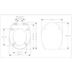 Cooke & Lewis Genoa Grey Standard Soft Close Toilet Seat -Ideal Standard Shop cooke lewis genoa grey standard soft close toilet seat3663602904069 07bq