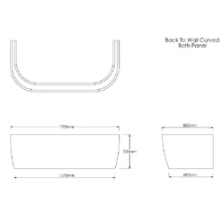 Cooke & Lewis Helena Oval Curved Bath & Panel Set, (L)1700mm (W)800mm -Ideal Standard Shop cooke lewis helena oval curved bath panel set l 1700mm w 800mm3663602248170 01t