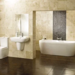 Cooke & Lewis Helena Oval Curved Bath & Panel Set, (L)1700mm (W)800mm -Ideal Standard Shop cooke lewis helena oval curved bath panel set l 1700mm w 800mm3663602248170 02i