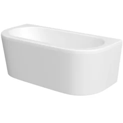 Cooke & Lewis Helena Oval Curved Bath & Panel Set, (L)1700mm (W)800mm