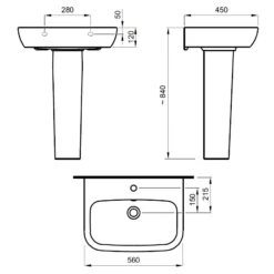 Cooke & Lewis Santoro Full Pedestal Basin -Ideal Standard Shop cooke lewis santoro full pedestal basin5397007189124 01t BQ