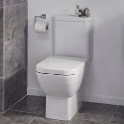 Cooke & Lewis Santoro White Close-coupled Toilet & Full Pedestal Basin -Ideal Standard Shop cooke lewis santoro white close coupled toilet full pedestal basin3663602029434 02i
