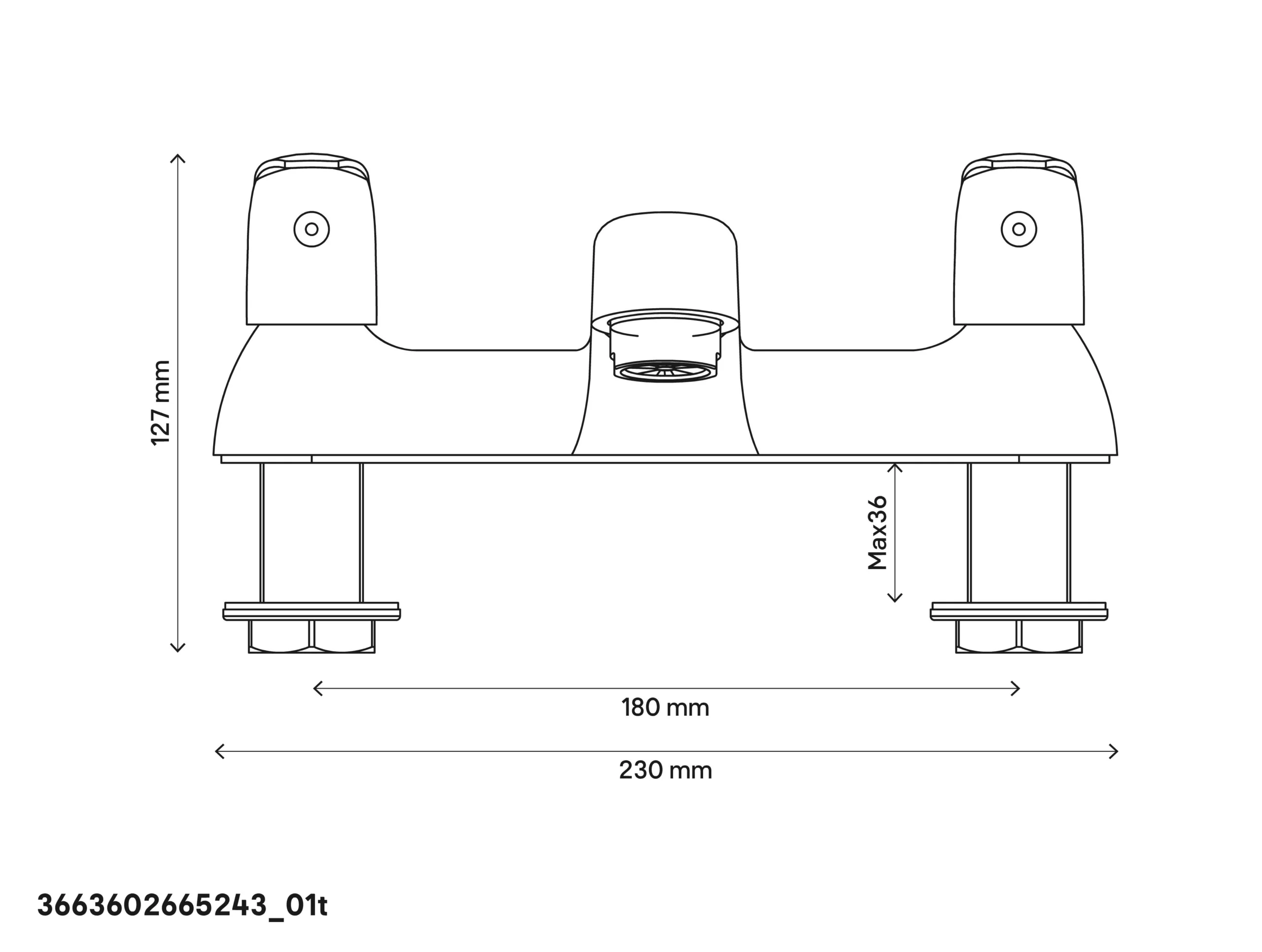 GoodHome Blyth Traditional Bath Filler Tap 2 GoodHome Blyth Traditional Bath Filler Tap - Image 2