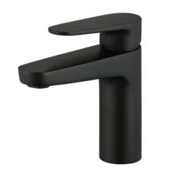 GoodHome Cavally Matt Black Basin Mono Mixer Tap