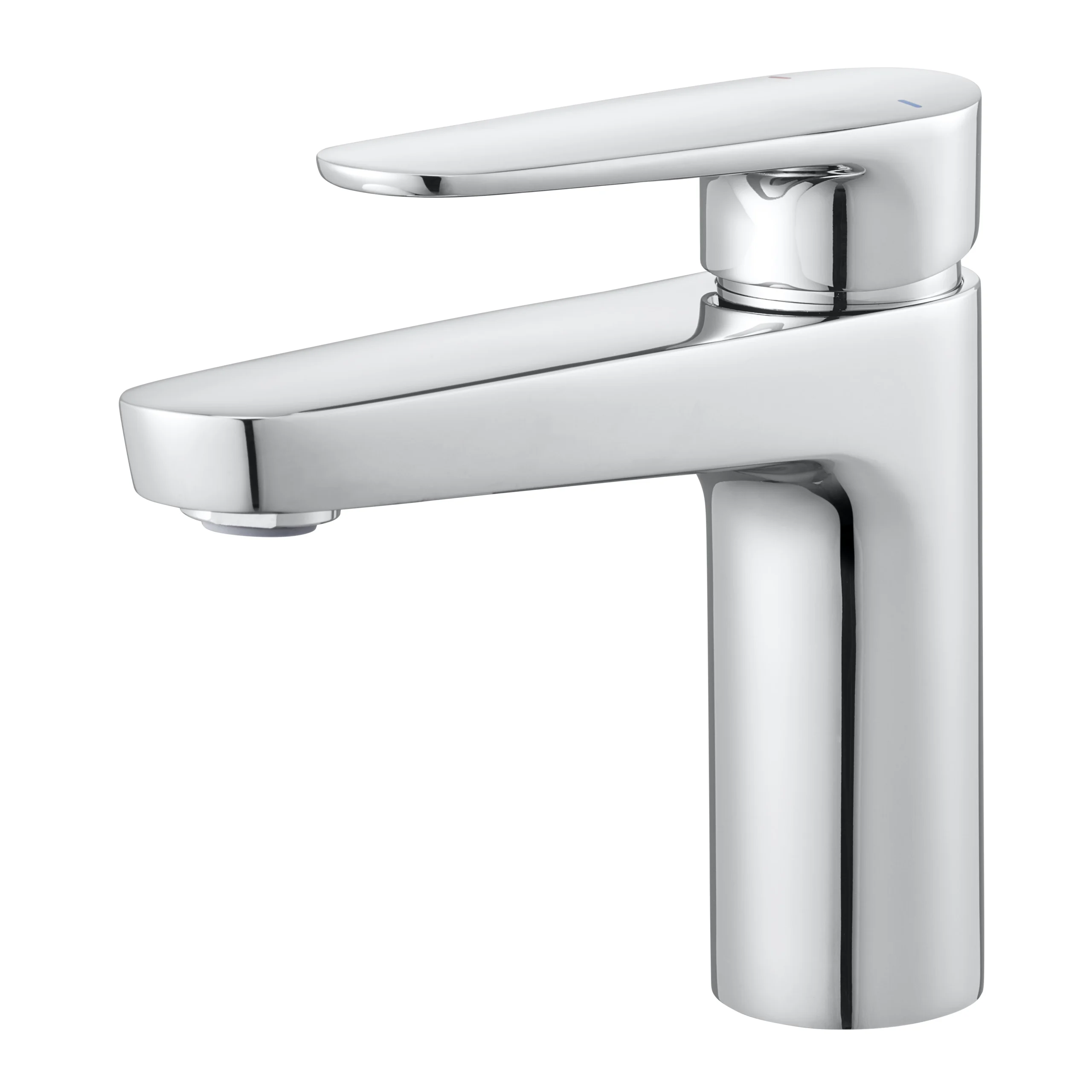 GoodHome Cavally Medium Gloss Chrome Effect Round Deck-mounted Manual Basin Mono Mixer Tap 1 GoodHome Cavally Medium Gloss Chrome Effect Round Deck-mounted Manual Basin Mono Mixer Tap