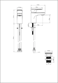 GoodHome Cavally Small Gloss Chrome Effect Round Deck-mounted Manual Basin Mono Mixer Tap -Ideal Standard Shop goodhome cavally small gloss chrome effect round deck mounted manual basin mono mixer tap3663602299769 01t