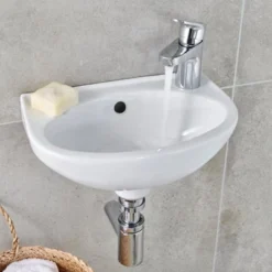 GoodHome Cavally Small Gloss Chrome Effect Round Deck-mounted Manual Basin Mono Mixer Tap -Ideal Standard Shop goodhome cavally small gloss chrome effect round deck mounted manual basin mono mixer tap3663602299769 04i