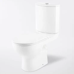 GoodHome Cavally White Close-coupled Toilet Set With Soft Close Seat