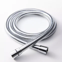 GoodHome Chrome Effect Brass & Polyvinyl Chloride (PVC) Shower Hose, (L)1.75m