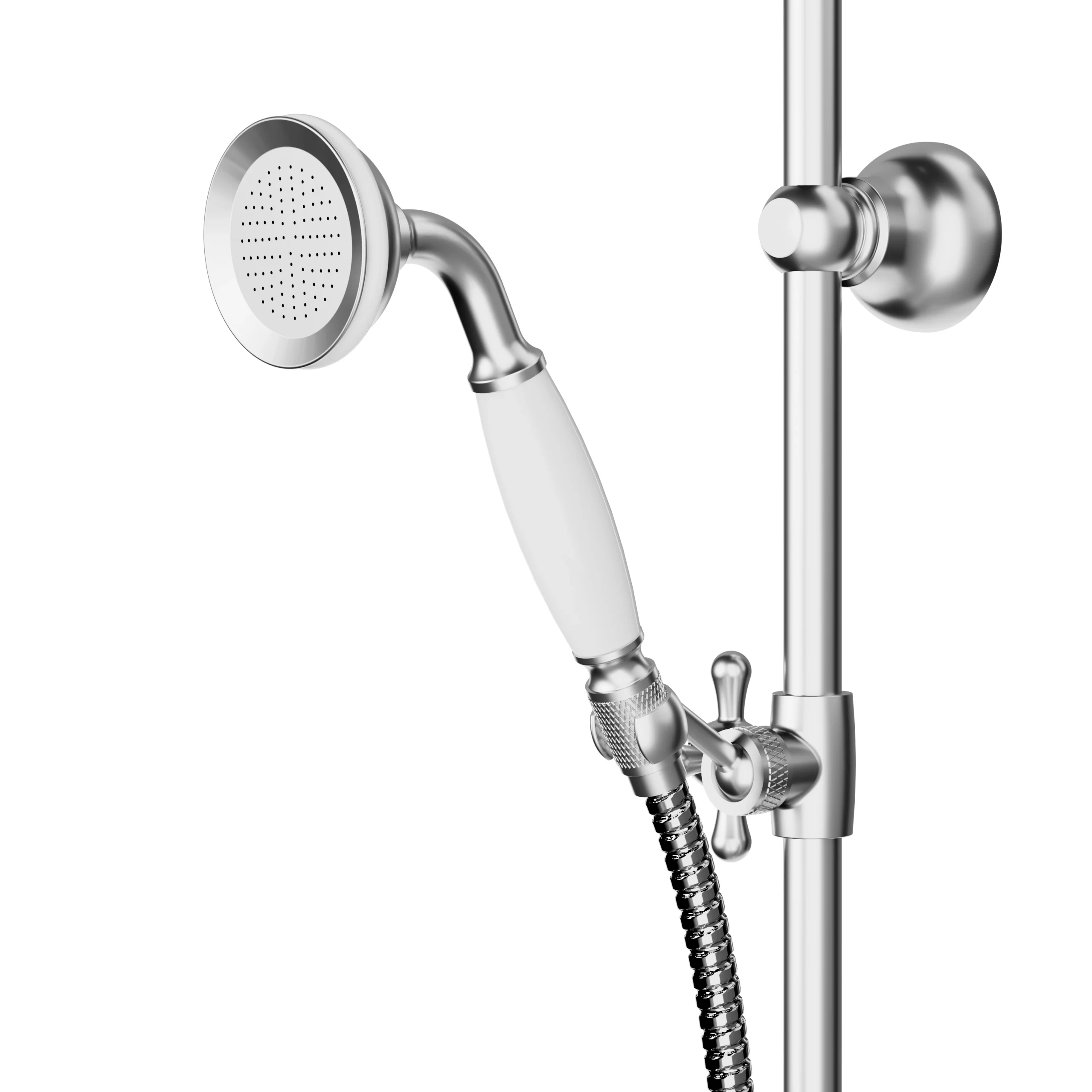 GoodHome Etel Chrome Effect Single-spray Pattern Wall-mounted Shower Kit 3 GoodHome Etel Chrome Effect Single-spray Pattern Wall-mounted Shower Kit - Image 3