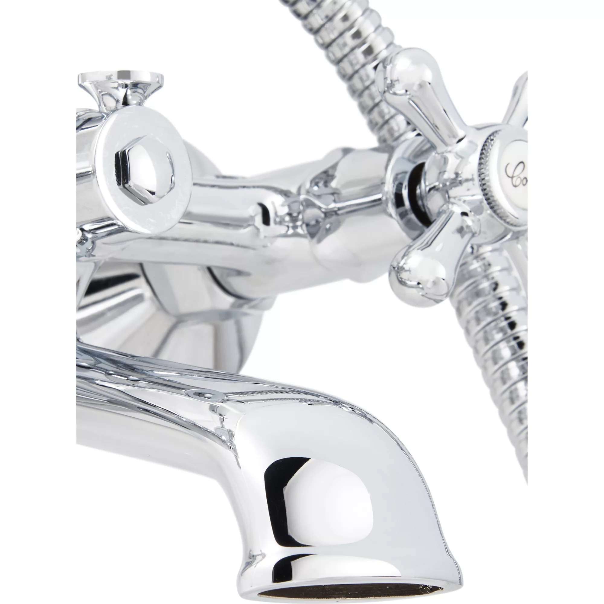 GoodHome Etel Chrome Traditional Double Bath Pillar Tap 2 GoodHome Etel Chrome Traditional Double Bath Pillar Tap - Image 2