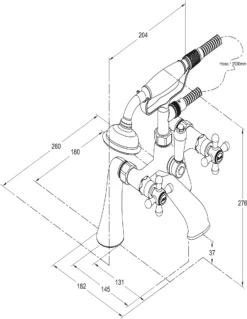GoodHome Etel Chrome Traditional Double Bath Pillar Tap 6 GoodHome Etel Chrome Traditional Double Bath Pillar Tap -Ideal Standard Shop goodhome etel chrome traditional double bath pillar tap3663602665090 04bq