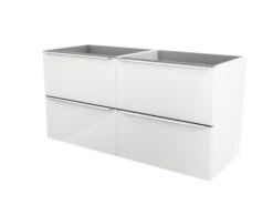 GoodHome Imandra Gloss White Vanity & Basin Cabinet (W)1200mm (H)600mm