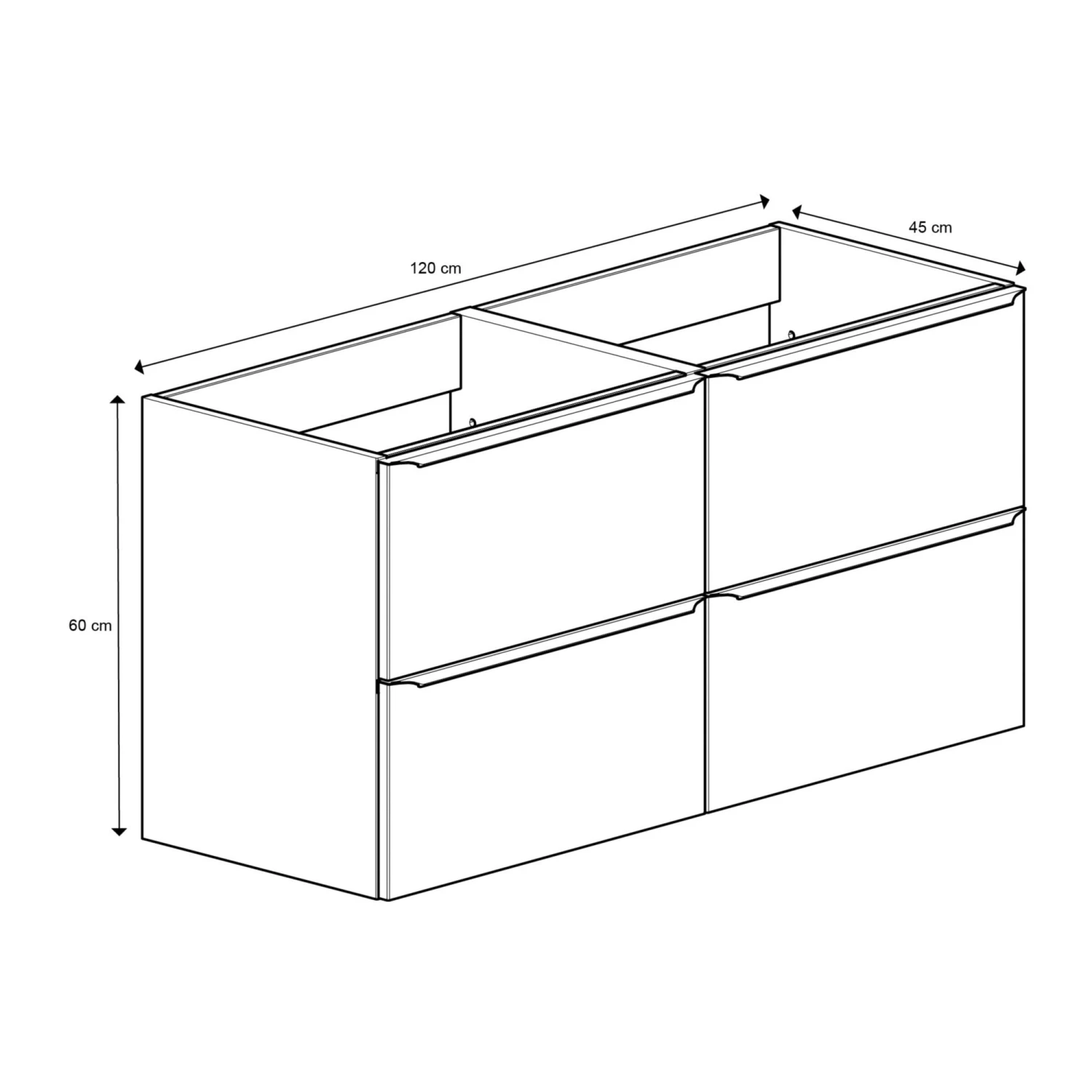 GoodHome Imandra & Mila Grey Wall-mounted Vanity Unit & Basin Set (W)1204mm 8 GoodHome Imandra & Mila Grey Wall-mounted Vanity Unit & Basin Set (W)1204mm - Image 8
