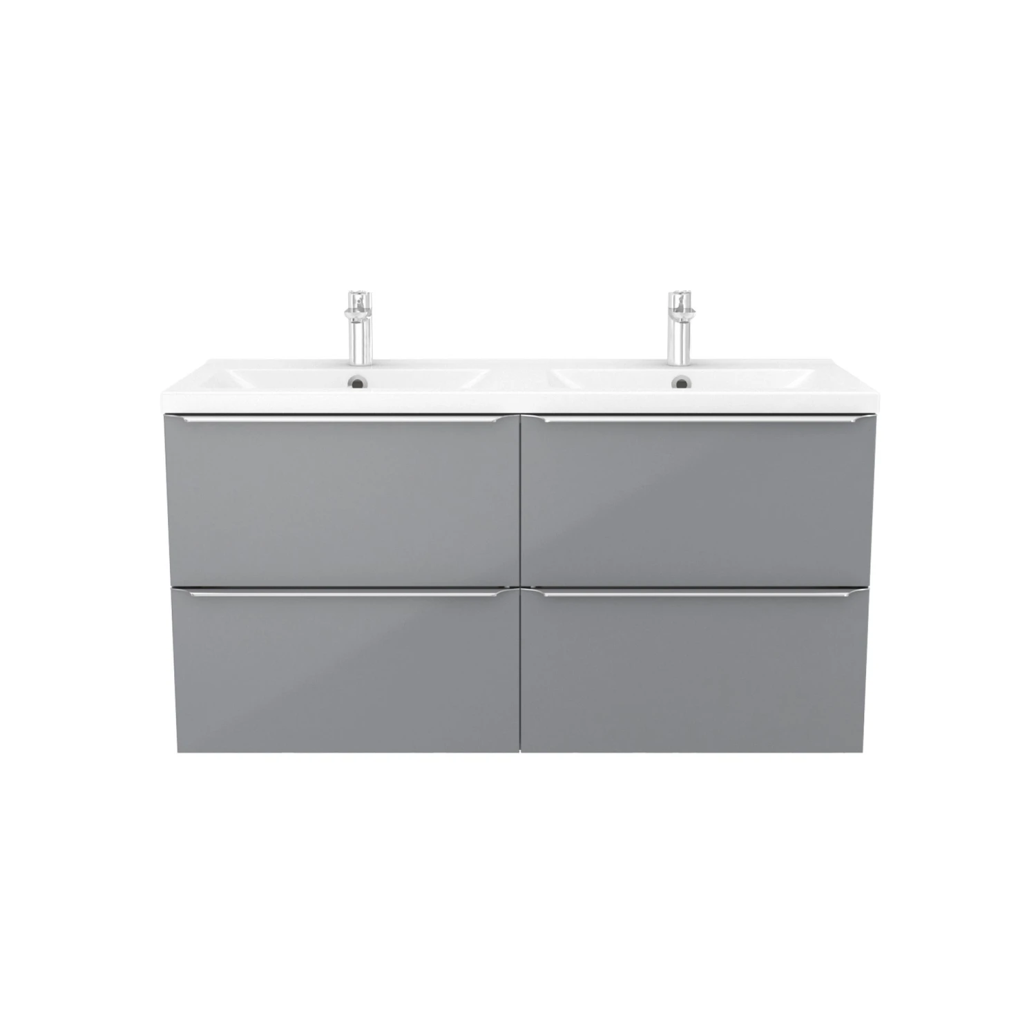 GoodHome Imandra & Mila Grey Wall-mounted Vanity Unit & Basin Set (W)1204mm 2 GoodHome Imandra & Mila Grey Wall-mounted Vanity Unit & Basin Set (W)1204mm - Image 2