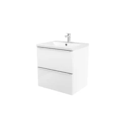 GoodHome Imandra & Nira White Wall-mounted Vanity Unit & Basin Set (W)604mm
