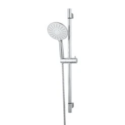 GoodHome Imelda Chrome Effect 5-spray Pattern Wall-mounted Shower Riser Rail Kit