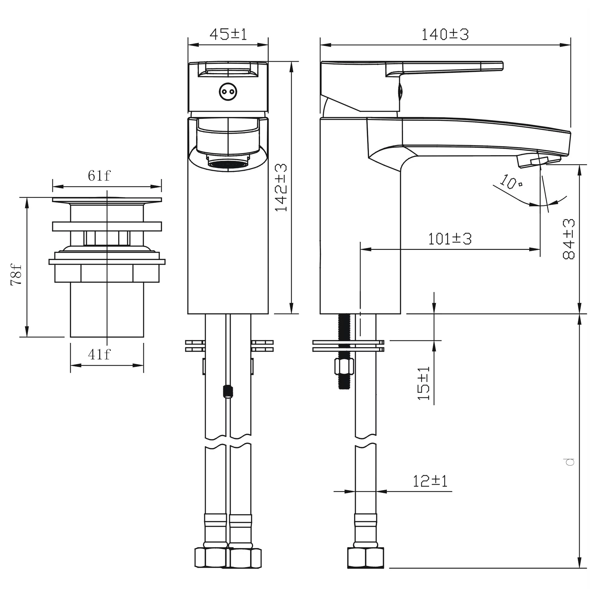 GoodHome Lecci Basin Mono Mixer Tap 5 GoodHome Lecci Basin Mono Mixer Tap - Image 5