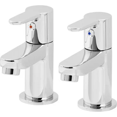GoodHome Lecci Contemporary Basin Pillar Tap 1 GoodHome Lecci Contemporary Basin Pillar Tap