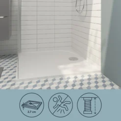 GoodHome Limski Rectangular Shower Tray (L)900mm (W)1200mm (H)28mm 13 GoodHome Limski Rectangular Shower Tray (L)900mm (W)1200mm (H)28mm -Ideal Standard Shop goodhome limski rectangular shower tray l 900mm w 1200mm h 28mm3663602943754 42i