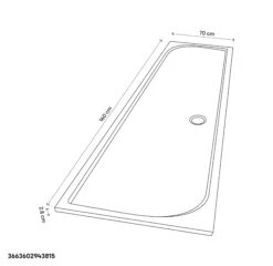GoodHome Limski White Rectangular Shower Tray (L)160cm (W)70cm (H)2.8cm -Ideal Standard Shop goodhome limski white rectangular shower tray l 160cm w 70cm h 2 8cm3663602943815 01t