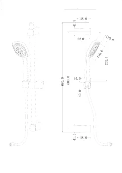 GoodHome Teesta 3-spray Pattern Shower Kit -Ideal Standard Shop goodhome teesta 3 spray pattern shower kit3663602301646 01t