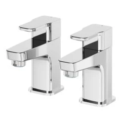 GoodHome Teesta Chrome Effect New Century Basin Pillar Tap