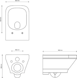 GoodHome Teesta White Wall Hung Square Toilet With Soft Close Seat -Ideal Standard Shop goodhome teesta white wall hung square toilet with soft close seat3663602690733 01t