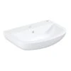 Grohe Bau Alpine White Curved Wall-mounted Cloakroom Basin (W)55.3cm