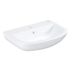 Grohe Bau Alpine White Curved Wall-mounted Cloakroom Basin (W)55.3cm