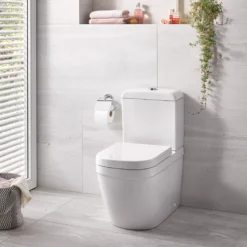 Grohe Euro White Back To Wall Toilet & Cistern With Soft Close Seat -Ideal Standard Shop grohe euro white back to wall toilet cistern with soft close seat4005176454608 04c