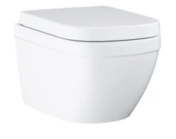 Grohe Euro White Wall Hung Toilet Set With Soft Close Seat