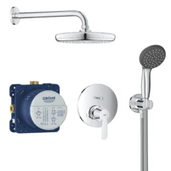 Grohe Get Perfect Chrome Effect Recessed Ceramic Shower Kit Set