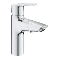 Grohe QuickFix Start Pull-out Chrome Effect Deck-mounted Manual Basin Mono Mixer Tap With Pop-up Waste
