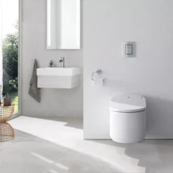 Grohe Sensia Arena Alpine White Wall Hung Toilet & Cistern With Soft Close Seat -Ideal Standard Shop grohe sensia arena alpine white wall hung toilet cistern with soft close seat3663602395348 01i
