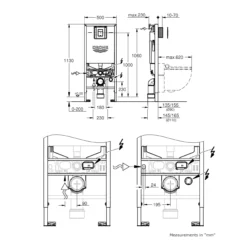 Grohe Sensia Arena Alpine White Wall Hung Toilet & Cistern With Soft Close Seat -Ideal Standard Shop grohe sensia arena alpine white wall hung toilet cistern with soft close seat3663602395348 02t