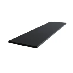 High Gloss Black Glitter Effect Round Edge Chipboard & Laminate Bathroom Worktop 2.4cm X 150cm